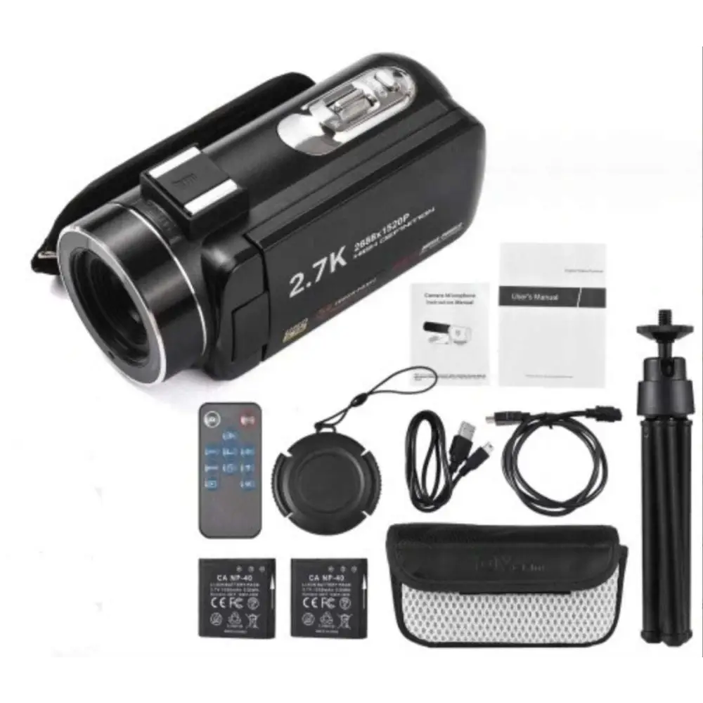 Standard Black English 2.7K HD Digital Camcorder DV06S