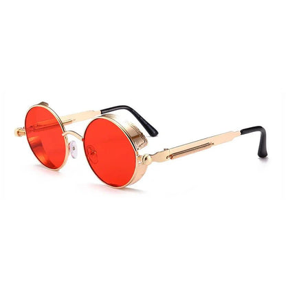 Steampunk Round Sunglasses | Vintage Gothic UV Protection Shades
