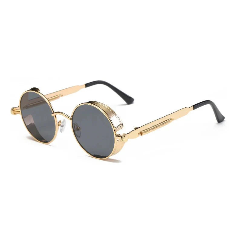Steampunk Round Sunglasses | Vintage Gothic UV Protection Shades