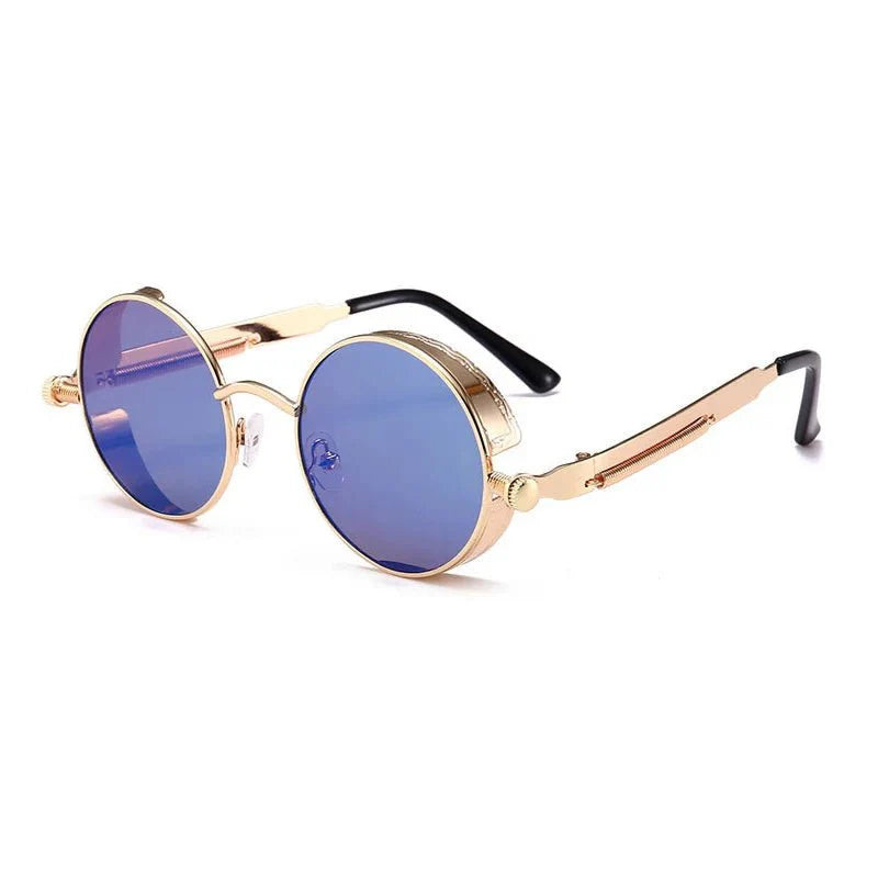 Steampunk Round Sunglasses | Vintage Gothic UV Protection Shades
