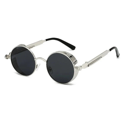 Steampunk Round Sunglasses | Vintage Gothic UV Protection Shades