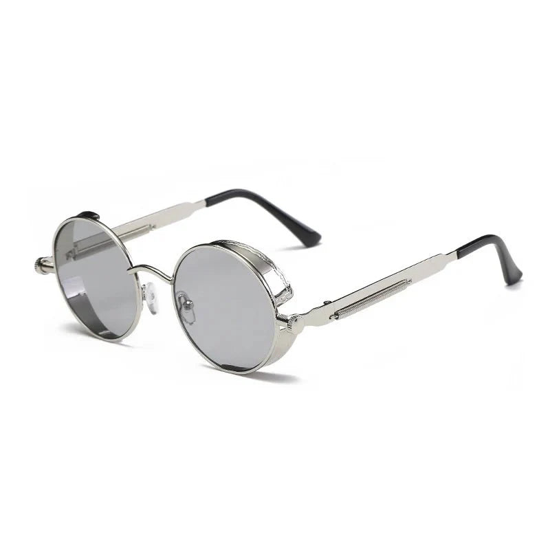 Steampunk Round Sunglasses | Vintage Gothic UV Protection Shades