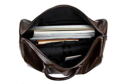 Large PU Leather Travel Duffel Bag Lightweight Carry On Weekender 45cm