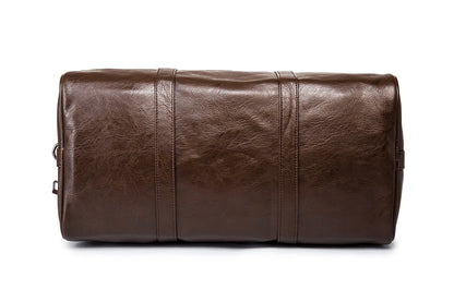 Large PU Leather Travel Duffel Bag Lightweight Carry On Weekender 45cm