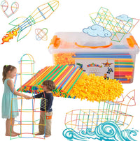 Jouets de construction STEM 4D avec pailles