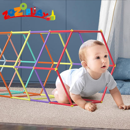 Jouets de construction STEM 4D avec pailles