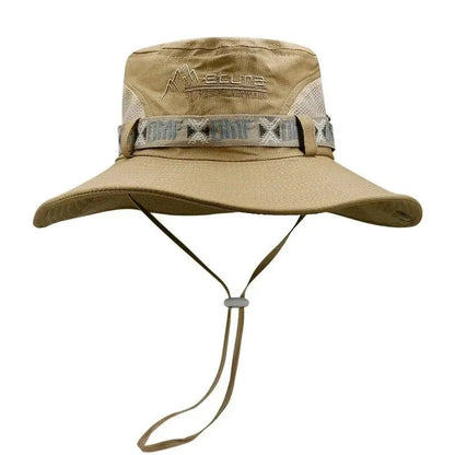 Summer Men Bucket Hat | Outdoor UV Protection Wide Brim Safari Cap