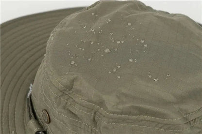 Summer Men Bucket Hat | Outdoor UV Protection Wide Brim Safari Cap