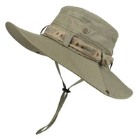 Summer Men Bucket Hat | Outdoor UV Protection Wide Brim Safari Cap