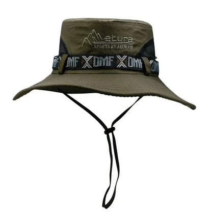 Summer Men Bucket Hat | Outdoor UV Protection Wide Brim Safari Cap