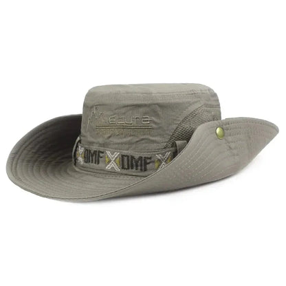 Summer Men Bucket Hat | Outdoor UV Protection Wide Brim Safari Cap