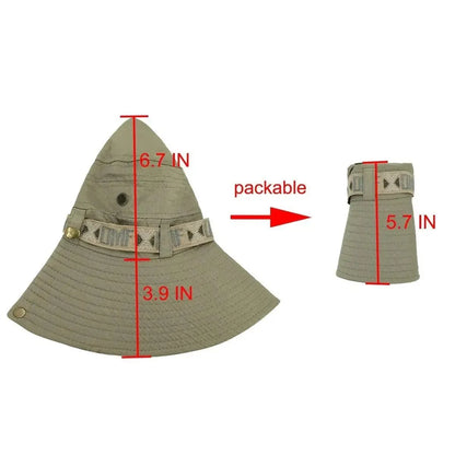 Summer Men Bucket Hat | Outdoor UV Protection Wide Brim Safari Cap