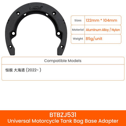 LOBOO BTB15BK Motorcycle Tank Bag – Magnetic Mount, Waterproof, Compact Design