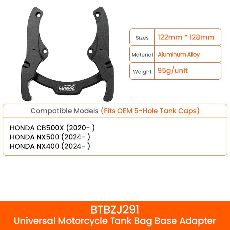 LOBOO BTB15BK Motorcycle Tank Bag – Magnetic Mount, Waterproof, Compact Design