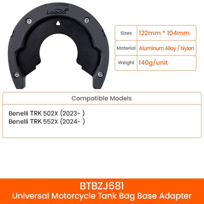 LOBOO BTB15BK Motorcycle Tank Bag – Magnetic Mount, Waterproof, Compact Design