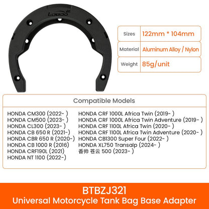 LOBOO BTB15BK Motorcycle Tank Bag – Magnetic Mount, Waterproof, Compact Design