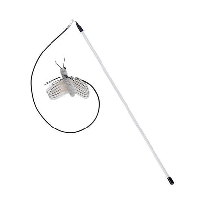 Teasing Cat Toy – Dragonfly Feather Wand with Optional Stick