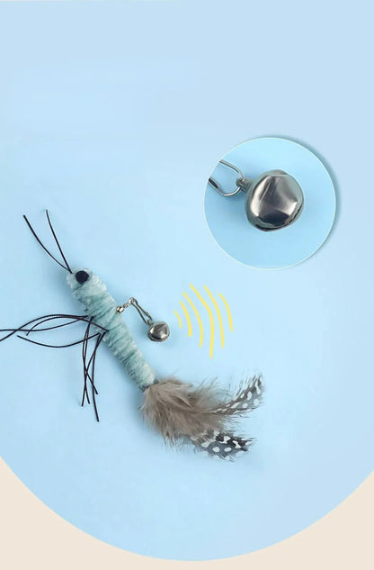 Teasing Cat Toy – Dragonfly Feather Wand with Optional Stick