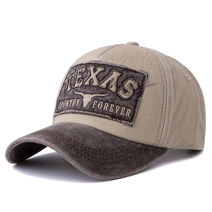 Texas Letter Embroidered Baseball Cap | Vintage Unisex Dad Hat