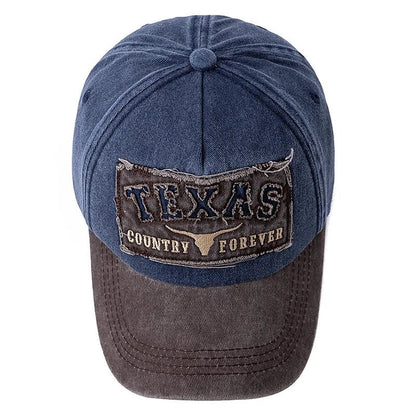 Texas Letter Embroidered Baseball Cap | Vintage Unisex Dad Hat