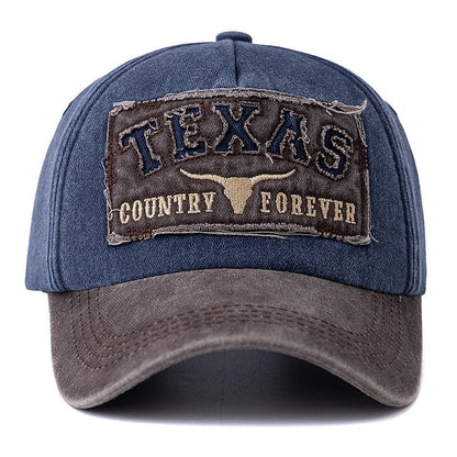 Texas Letter Embroidered Baseball Cap | Vintage Unisex Dad Hat