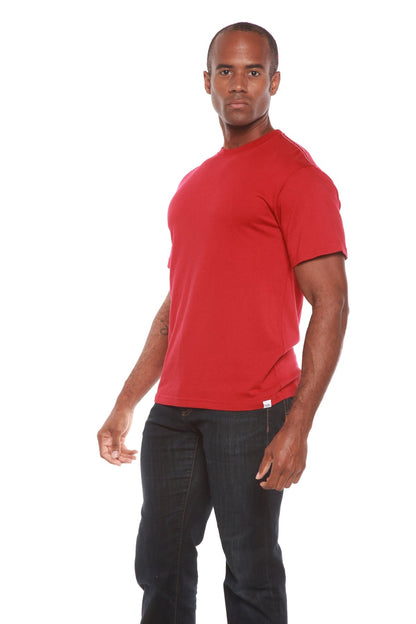Camiseta de hombre de manga corta de bambú con costuras en contraste - Liquidación