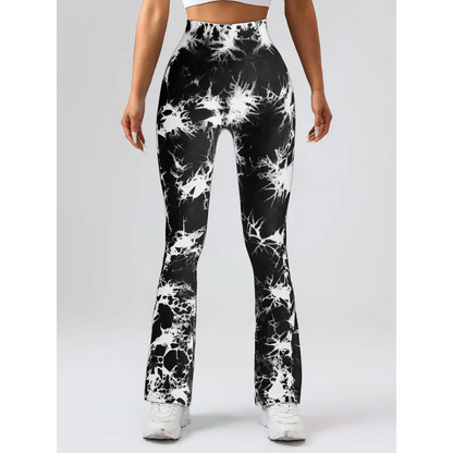 Tie Dye Tummy Control Flare Yoga Pants