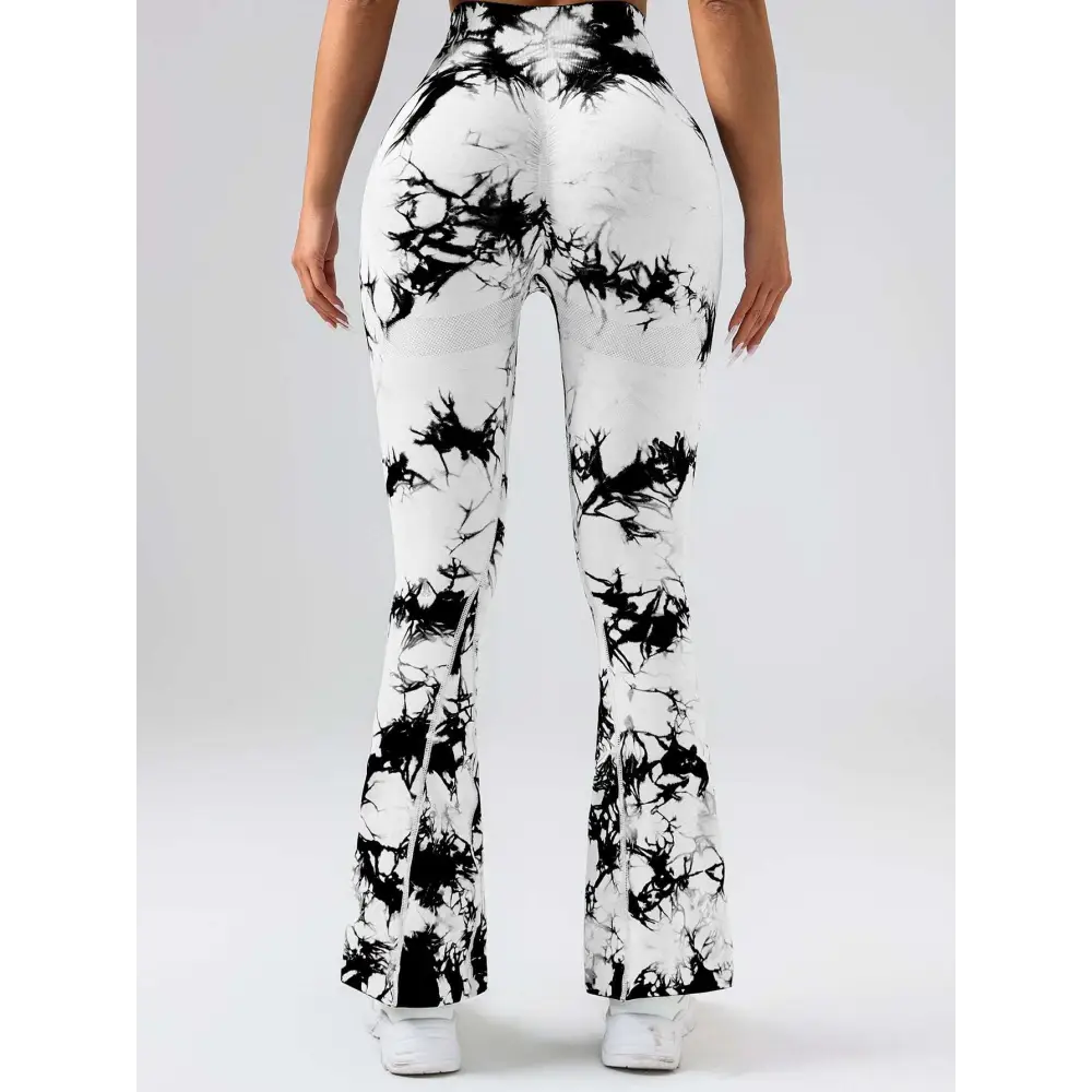 Tie Dye Tummy Control Flare Yoga Pants