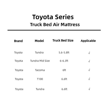 DikaSun Toyota 5.5-5.8ft | 6-6.5'  Truck Bed Air Mattress