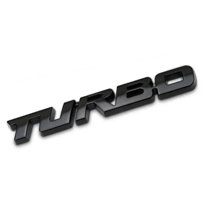 Turbocharged Metal Alloy 3D Car Sticker Badge | Sporty Decorative Car Emblem