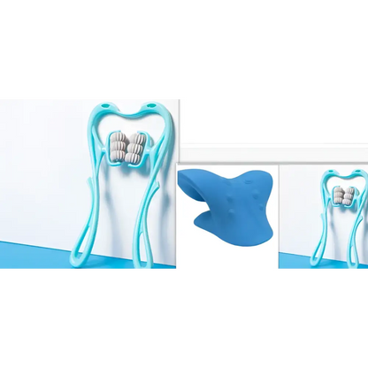 Turquoise Six Wheel Neck Massager Massage Relieve Tool