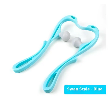 Turquoise Six Wheel Neck Massager Massage Relieve Tool