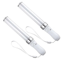Dos varitas luminosas LED blancas con correas para la muñeca