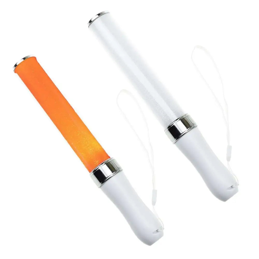 Dos varitas luminosas LED blancas con correas para la muñeca