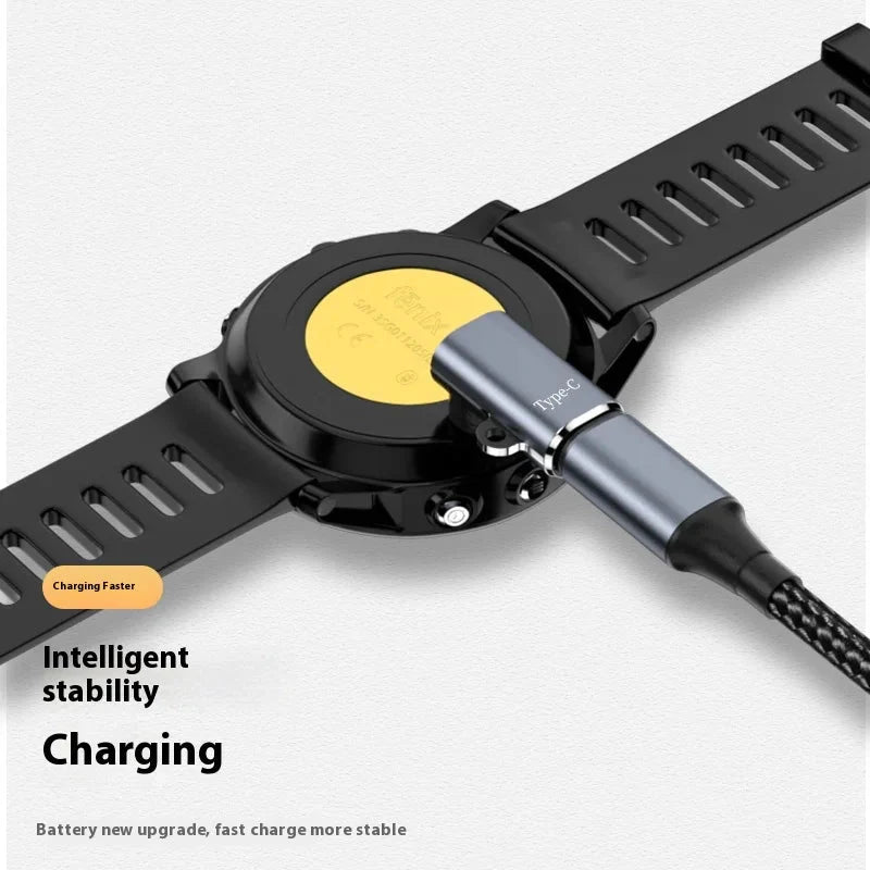 Câble de charge USB-C vers montre Garmin | Chargeur rapide 1 m pour Fenix, Venu, Forerunner