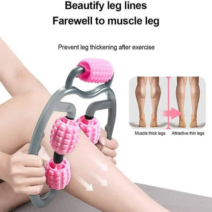 U Shape Trigger Point Massage Roller 4 Wheels