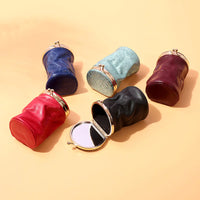 Trousse de Toilette Rétro Mignonne en Cuir Véritable