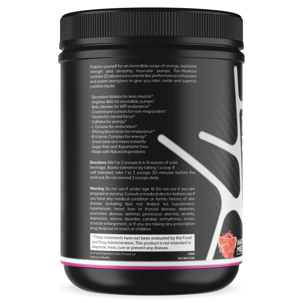 Ultra Concentrate Pre-Workout Watermelon | High Stimulant Energy & Focus | ONE ZTRIKE by ZNETICS