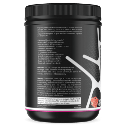 Ultra Concentrate Pre-Workout Watermelon | High Stimulant Energy & Focus | ONE ZTRIKE by ZNETICS