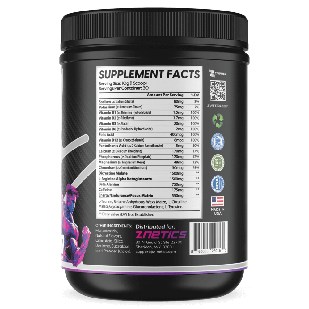 Ultra Concentrate Pre-Workout Watermelon | High Stimulant Energy & Focus | ONE ZTRIKE by ZNETICS