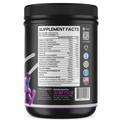 Ultra Concentrate Pre-Workout Watermelon | High Stimulant Energy & Focus | ONE ZTRIKE by ZNETICS
