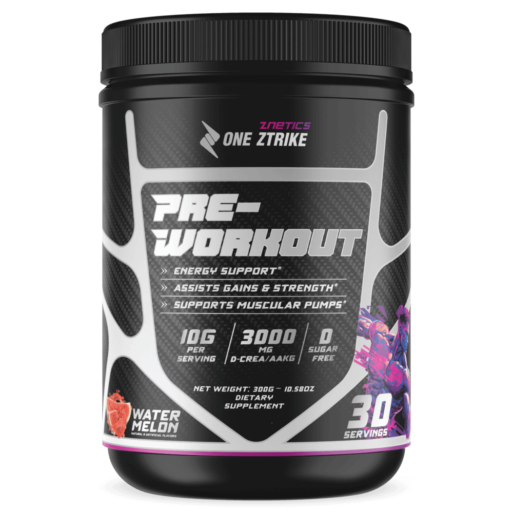 Ultra Concentrate Pre-Workout Watermelon | High Stimulant Energy & Focus | ONE ZTRIKE by ZNETICS