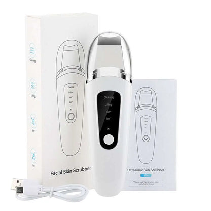 Ultrasonic Facial Skin Scrubber Deep Cleansing Tool