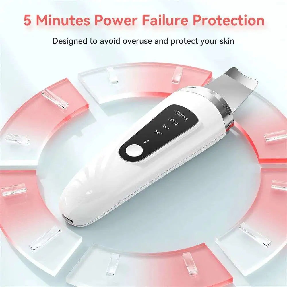 Ultrasonic Facial Skin Scrubber Deep Cleansing Tool
