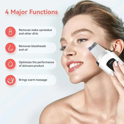 Ultrasonic Facial Skin Scrubber Deep Cleansing Tool