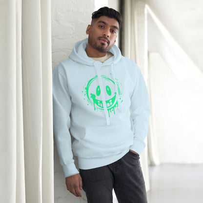 Green Smile Emoji Hoodie | Fun Graphic Streetwear — Hunter & Havoc