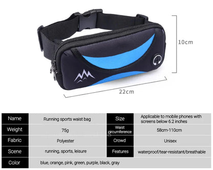 Unisex Waterproof Running Waist Bag