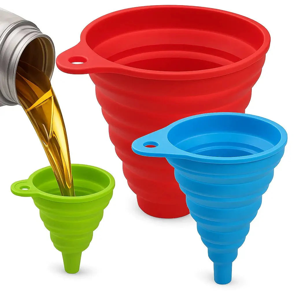 Entonnoir pliable universel en silicone