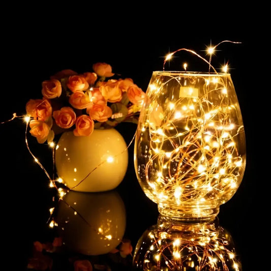 Guirlande lumineuse USB à LED | Guirlande féerique étanche en fil de cuivre