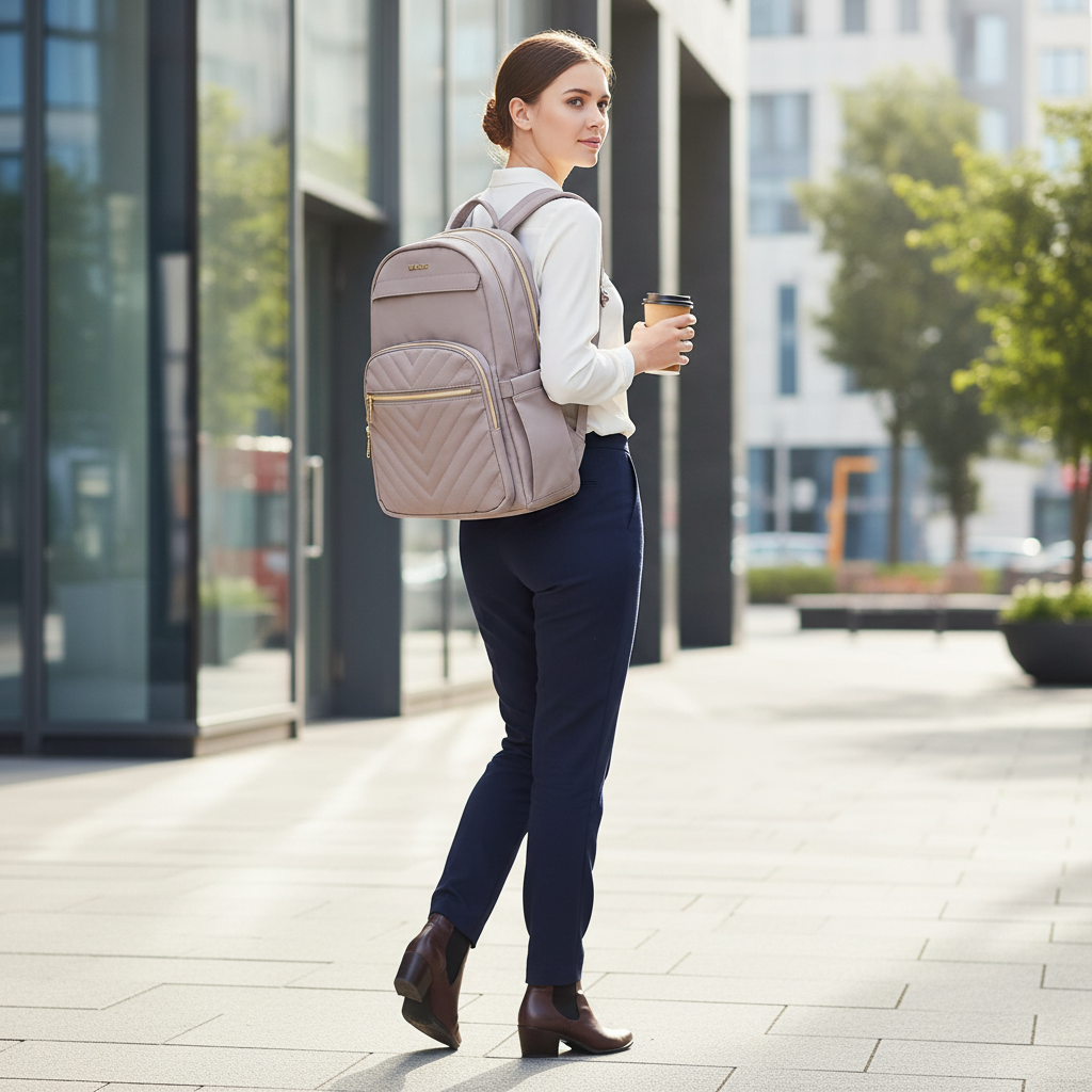 Waterproof Laptop Backpack 15.6 Inch with USB Charging Port Travel Bag